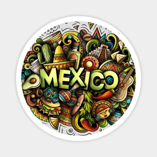 MEXICO Cartoon Illustration Magnet